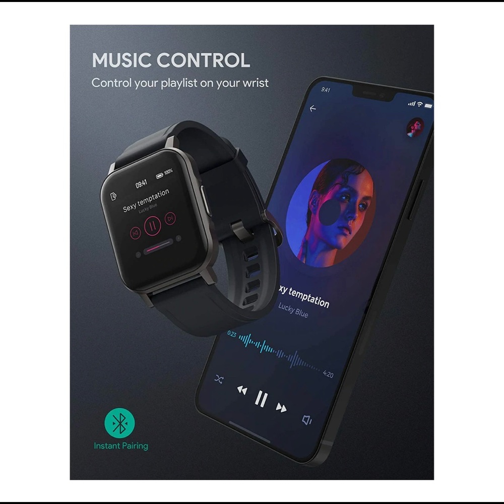 Aukey Smart Watch Men Women Fitness Tracker Heart Rate Watch for iOS Android - Picture 6 of 10